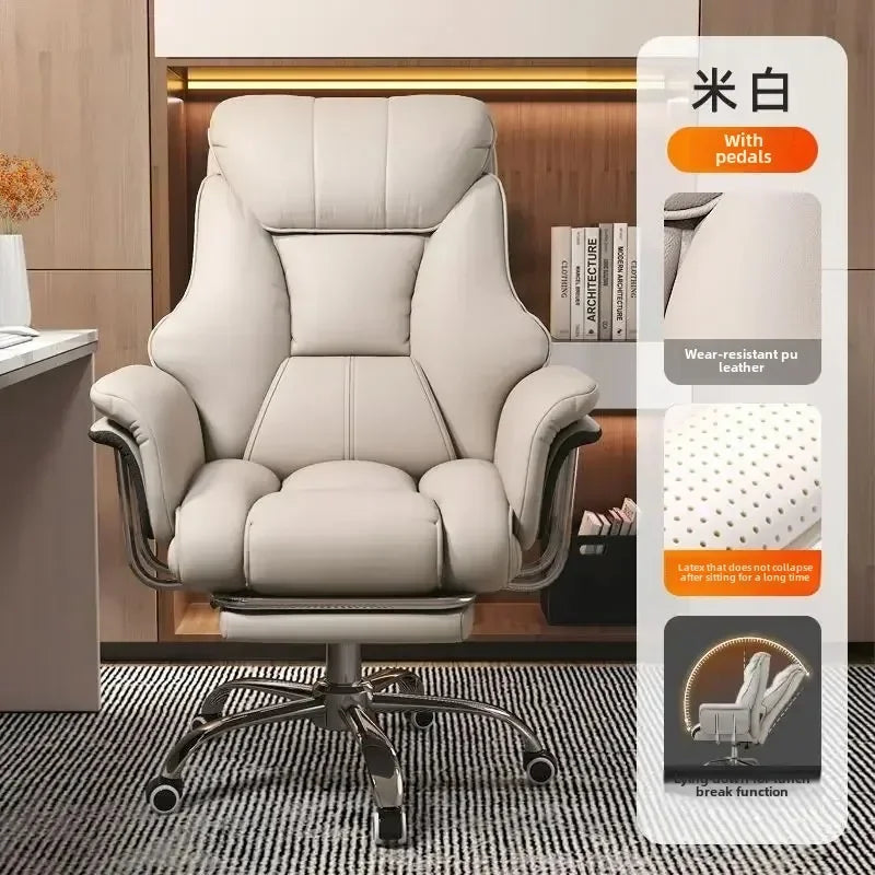 Boss Chair, Home Office Computer Comfortable Sofa, Study Room Can Lie Down and Rotate