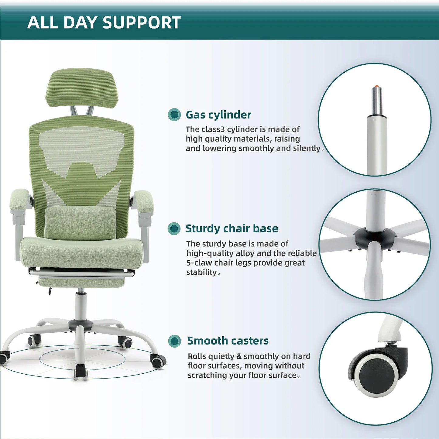 JHK Ergonomic Reclining High Back Ergonomic Reclining Computer Chair