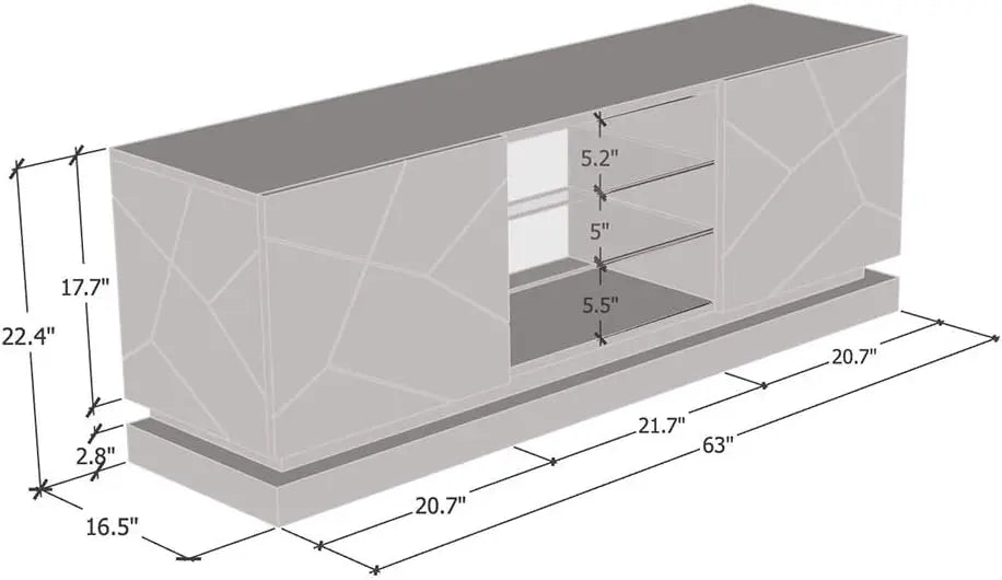 Qiu Modern 63"-79" TV Stand (63 inch)