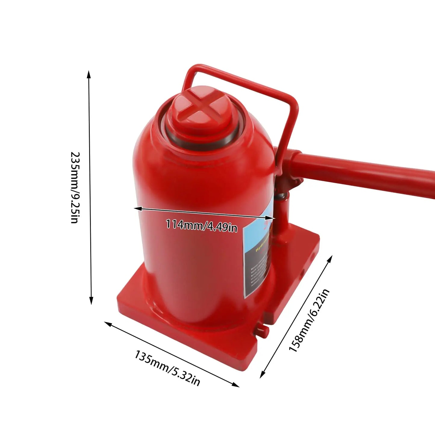 Hydraulic Welded Bottle Jack 30 Ton Capacity for Auto Repair and House Lift Red