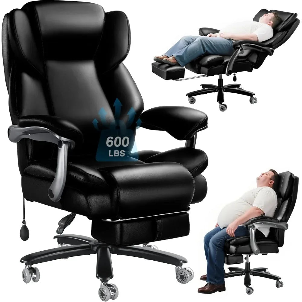 HUANZHUANG Heavy Duty Office Chair With Footrest Lumbar