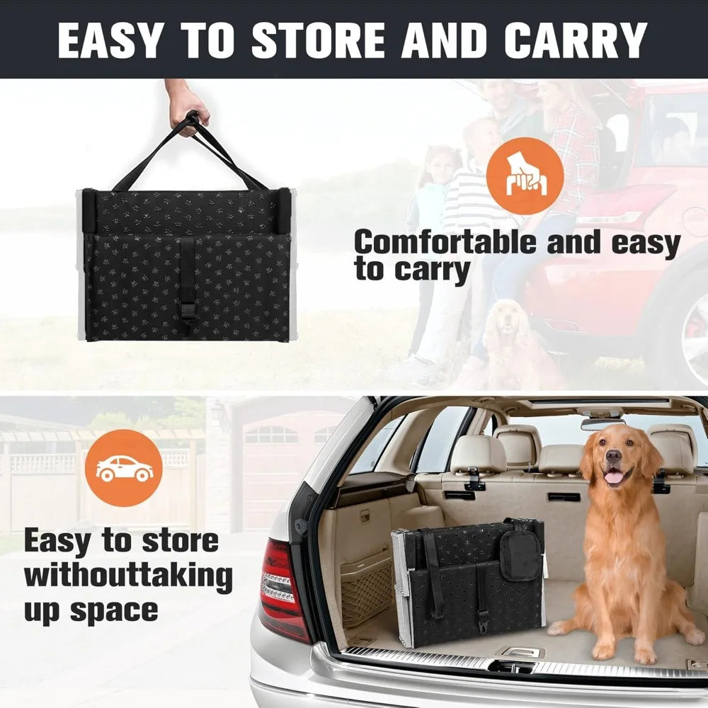 Portable Dog Ramps For Large Dogs Non Slip Steps 200 Lbs