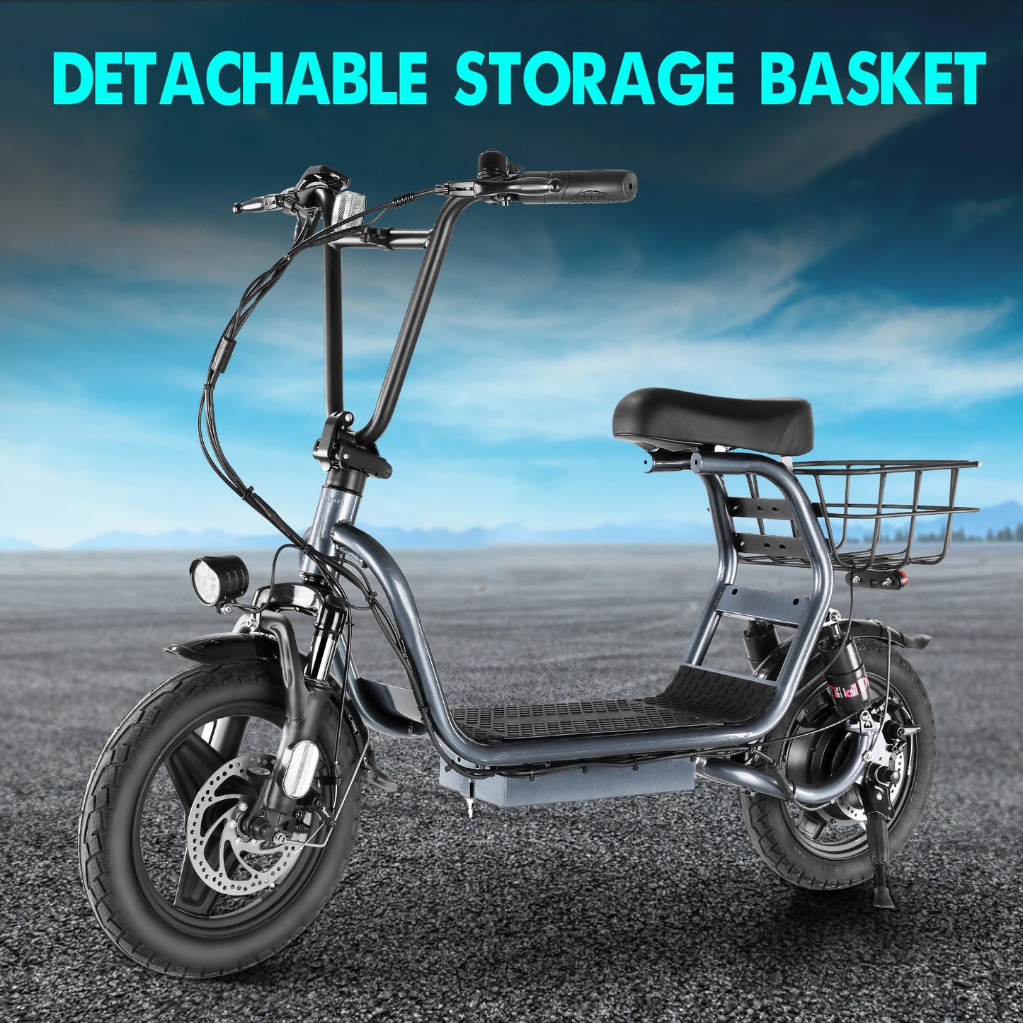 CAROMA 500W Electric Scooter With Seat And Folding Model