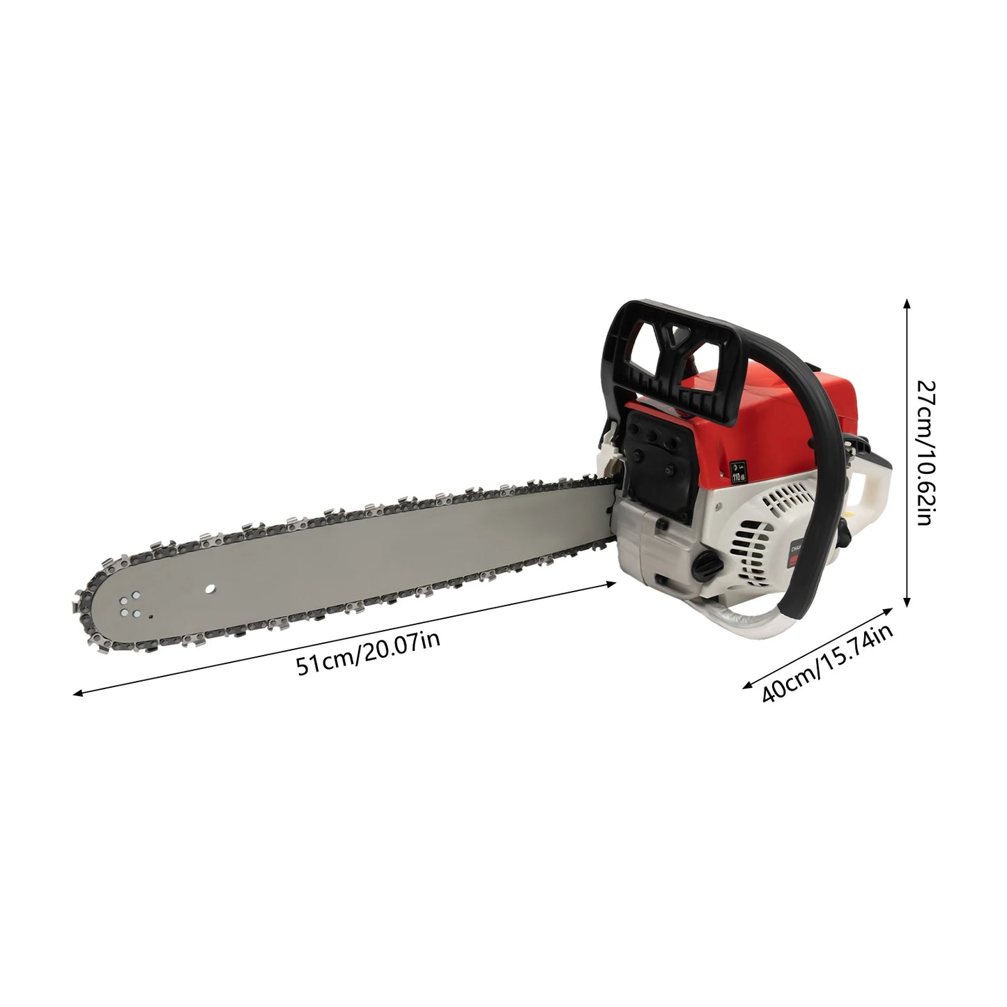 Gasoline Chainsaw 52CC 2 Stroke 2000W Handheld Pruning