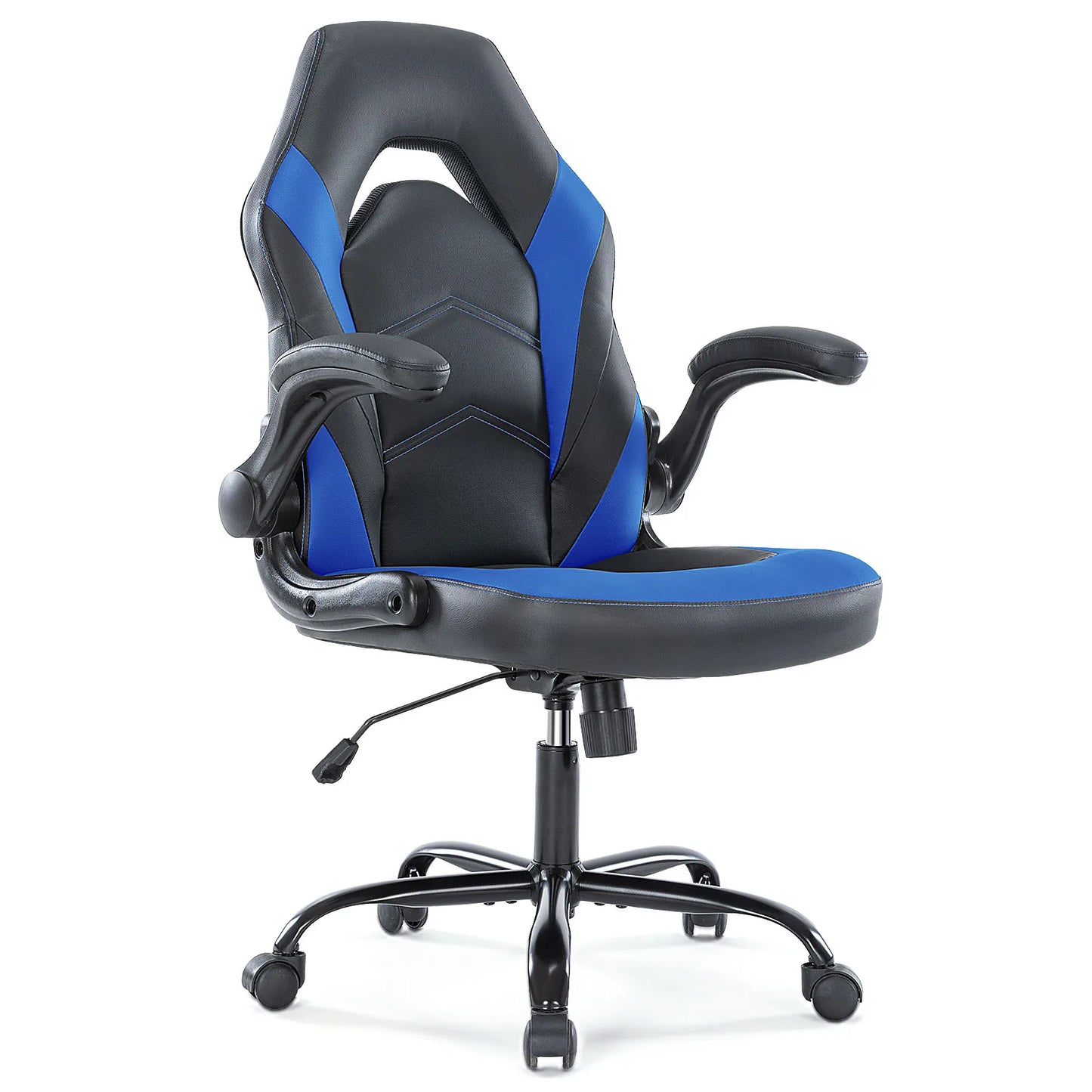JHK Ergonomic Office Gaming Desk Chair Adjustable PU Leather Racing Chair with Flip-Up Armrests for Home and Office Use