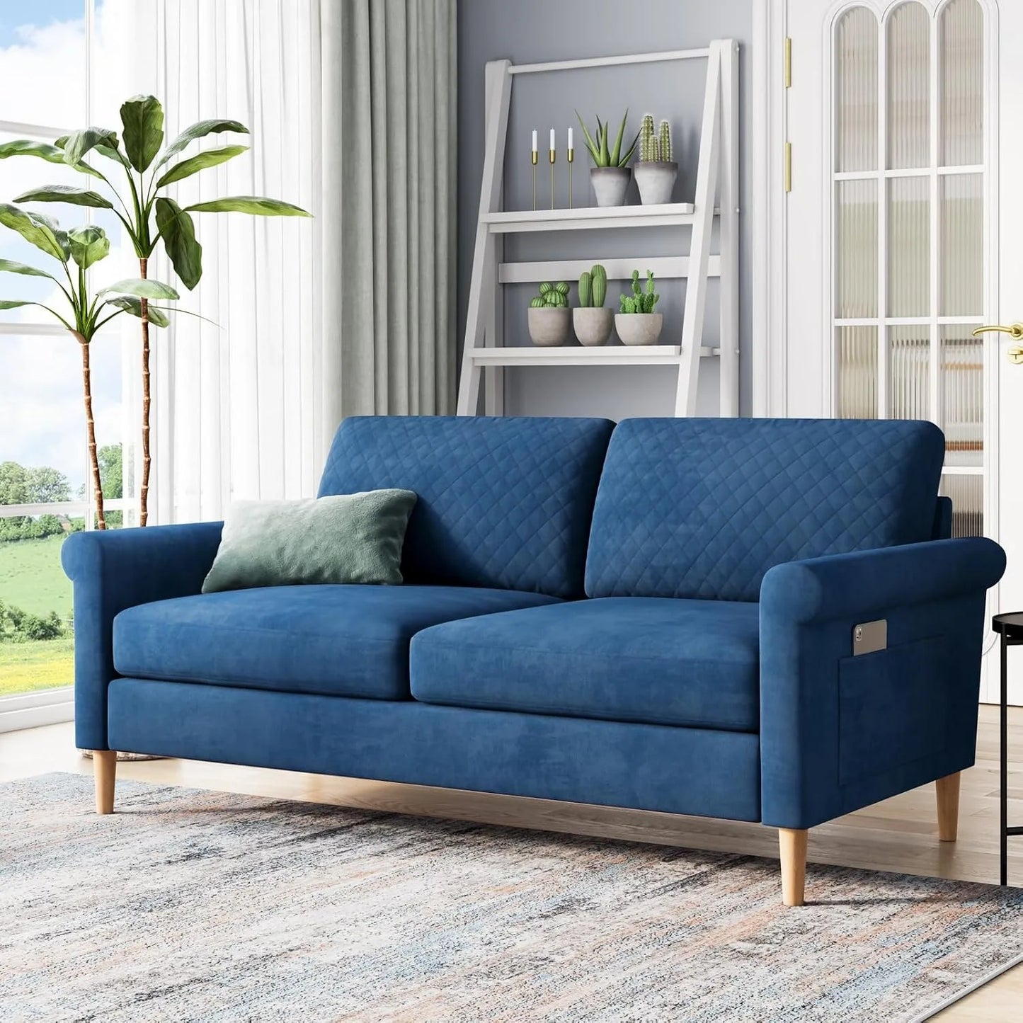 Vesgantti Mid Century Modern Loveseat Sofa For Living Room