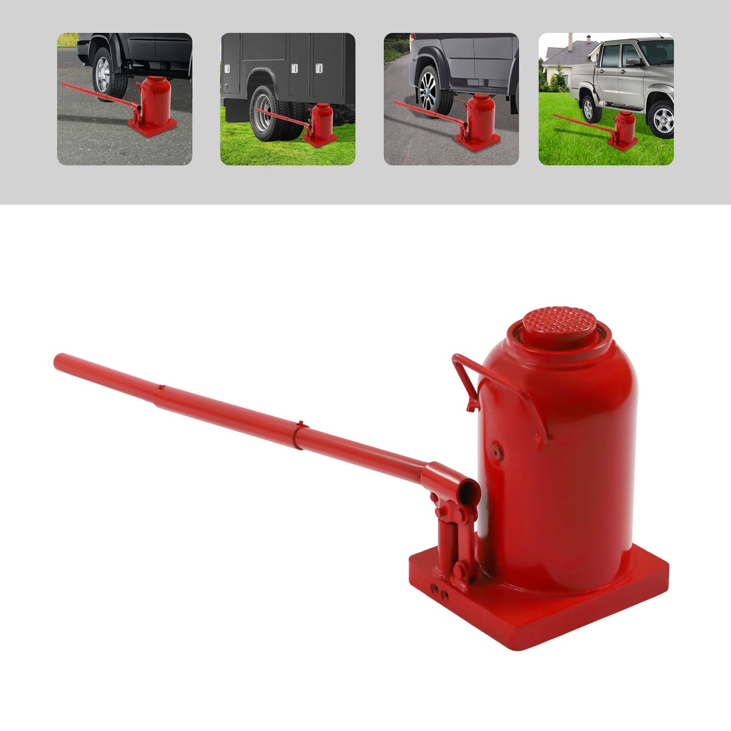 30/50 Ton Hydraulic Welded Bottle Jack Heavy Duty Red