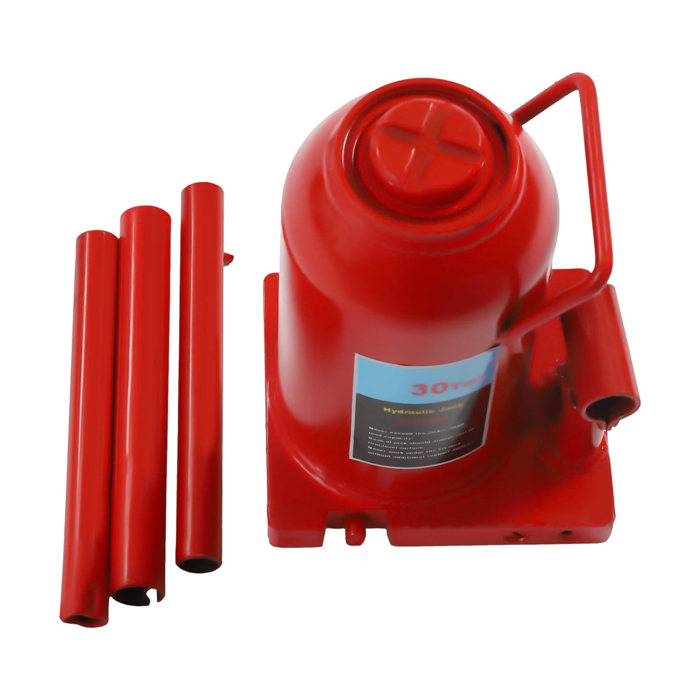 30/50 Ton Hydraulic Welded Bottle Jack Heavy Duty Red
