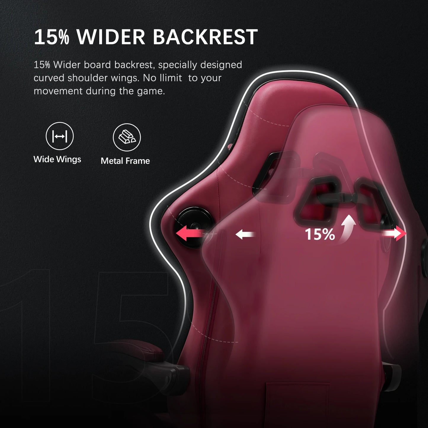 GTPLAYER Ergonomic Gaming Chair With Built In Speakers