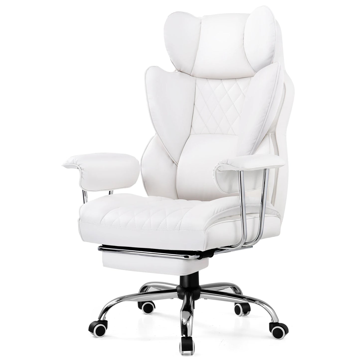 COMHOMA Ergonomic Office Chair With Footrest Lumbar Support