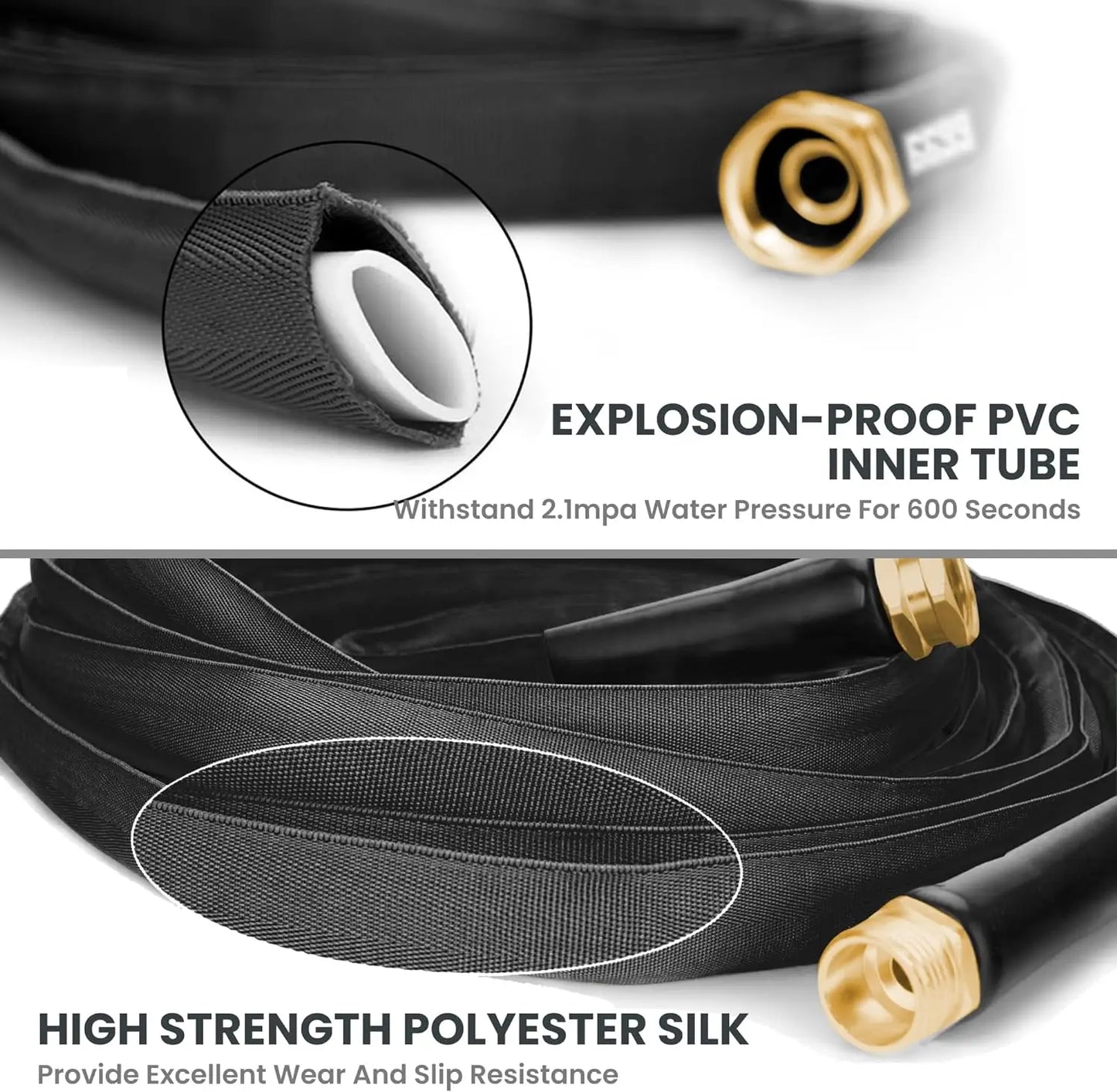 Giraffe Tools Garden Hose Lightweight Kink Free 9 Spray Nozzle