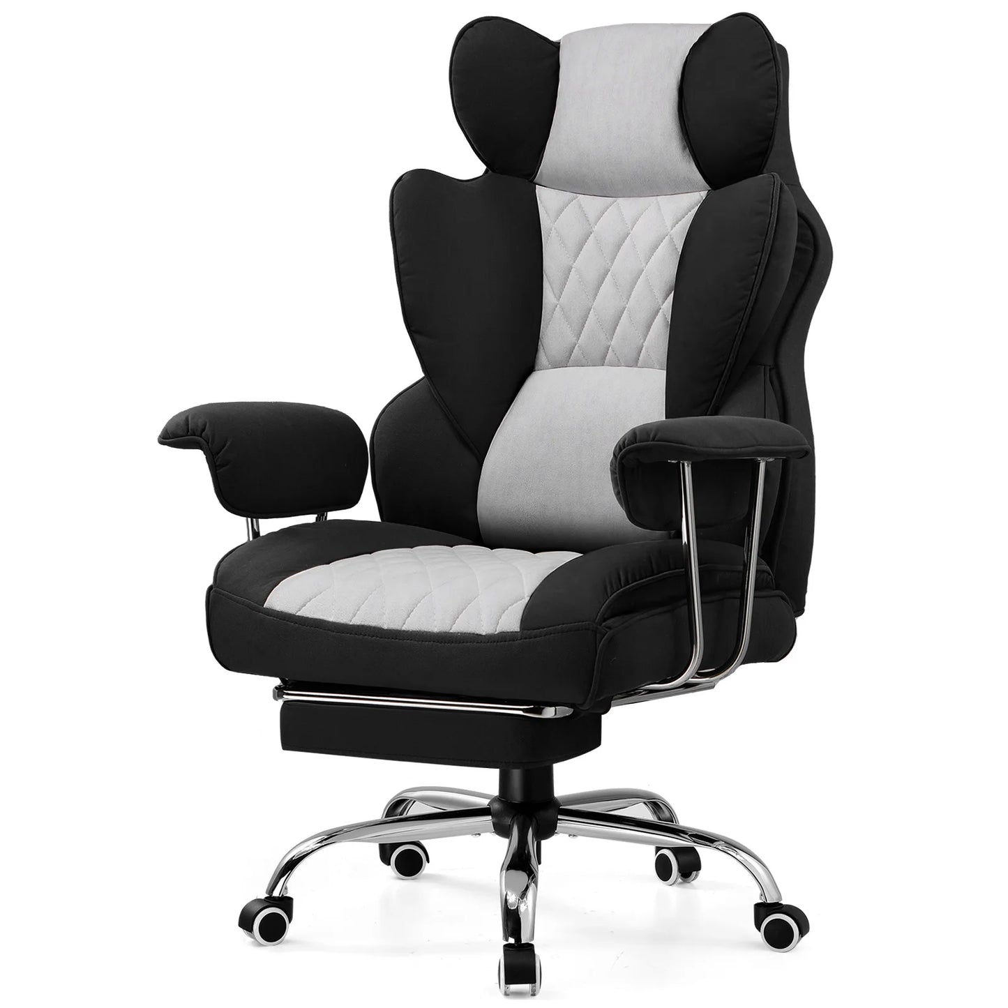 COMHOMA Ergonomic Office Chair With Footrest Lumbar Support