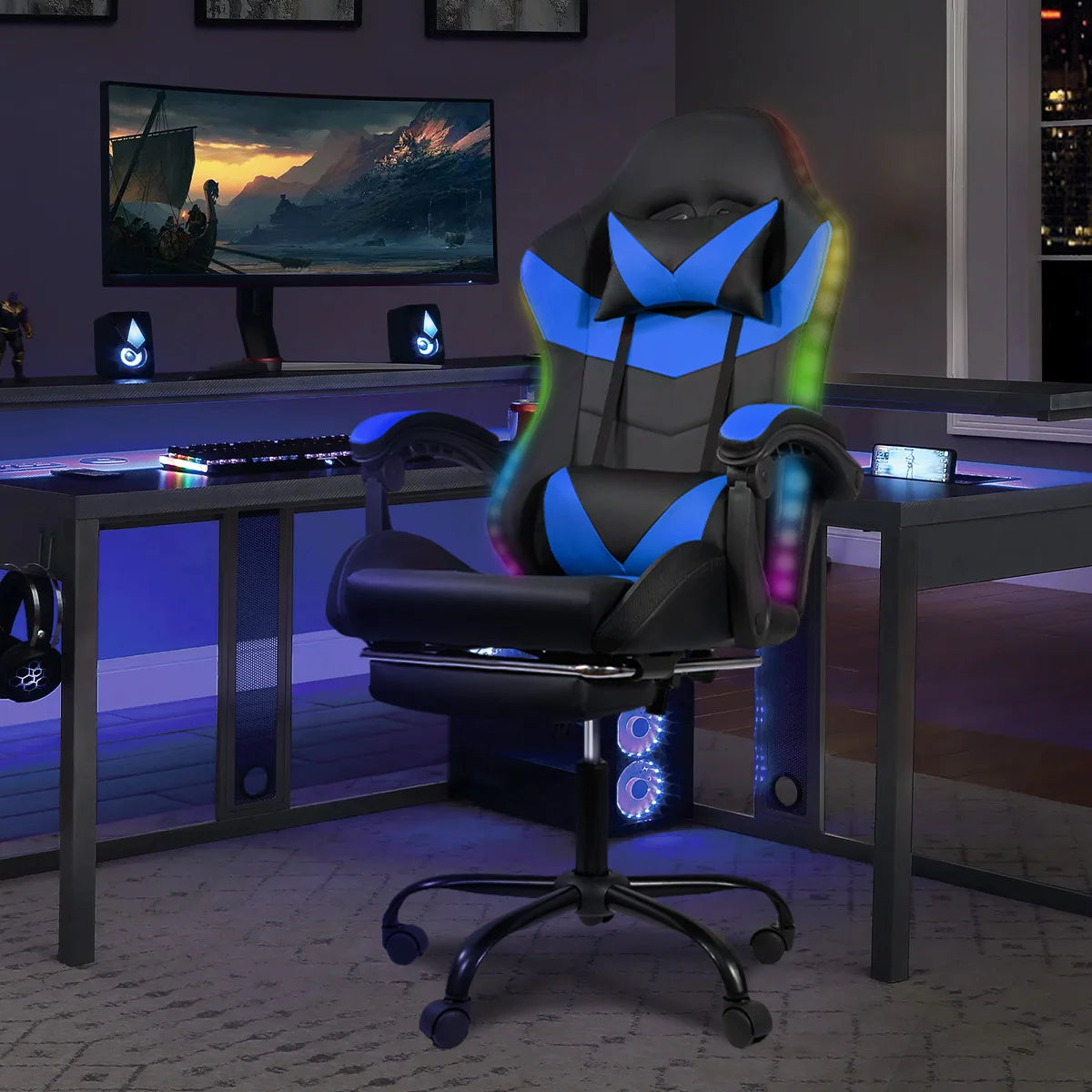 Nalupatio Ergonomic Office Chair Leather Esports Gaming
