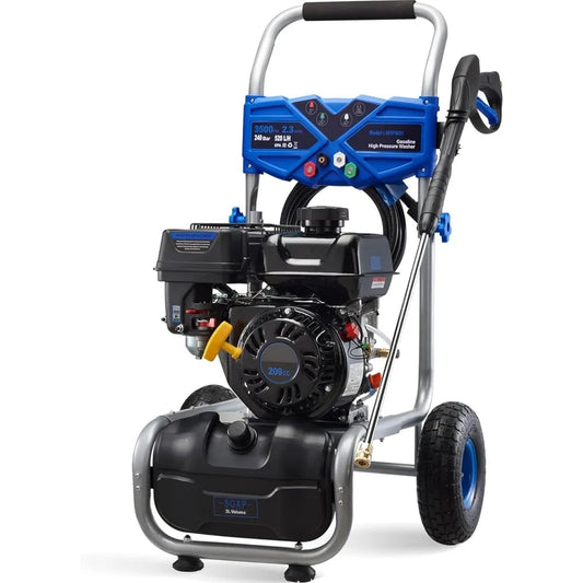 3500PSI Gas Pressure Washer, 2.3GPM Gas Powered High Pressure Washer with 209CC Engine, 4 Adjustable Nozzles,