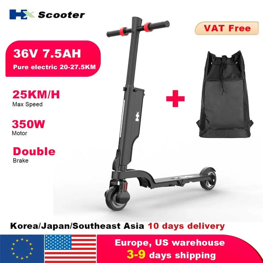 HX Foldable Electric Scooter X6 350W 25kmh For Adults