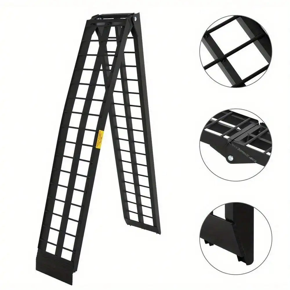 Lightweight Folding Aluminum Arch ATV Ramps Pair 1200 Lbs