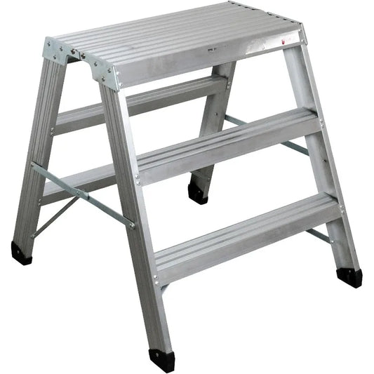 E-PWS7100AL Buildman Grade 3-ft. Work Stand Saw Horse, Small Step Ladder for Home Improvement and Construction Scaffol