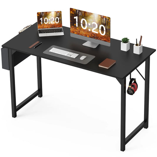 JHK Computer Desk Office Gaming Table with Side Bag Headphone Hook