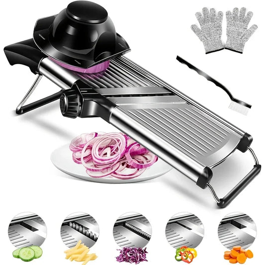 KYJG Stainless Steel Mandoline Slicer With 5 Blades