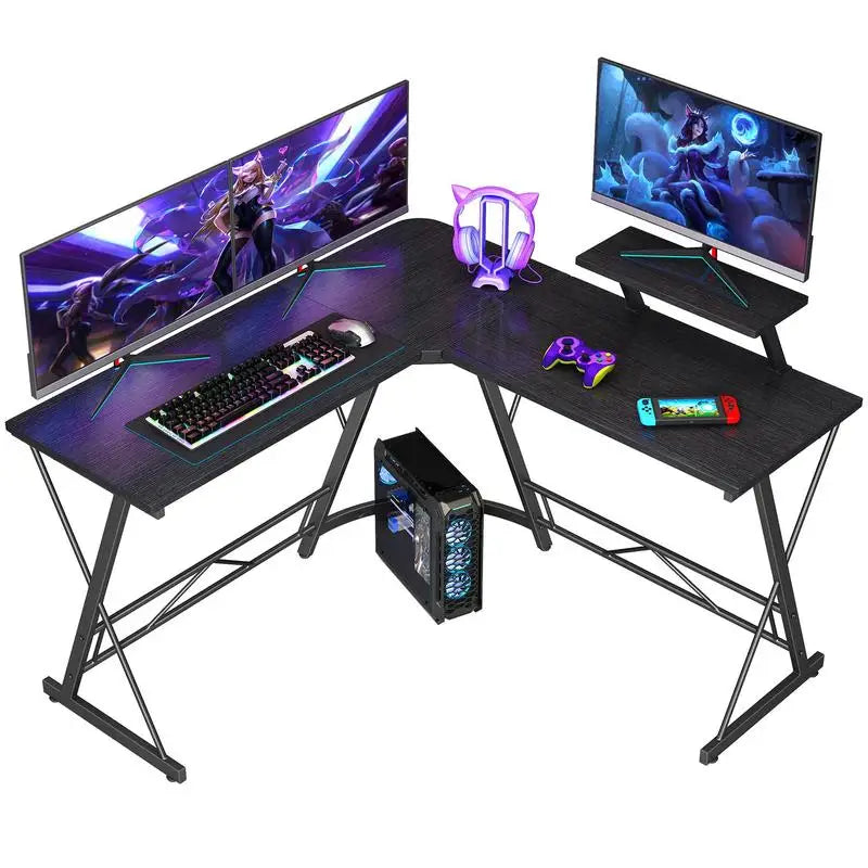 Gaming Furniture Gamer Desk,gaming Desk,L Shaped Gaming Desk Corner Computer Deskcomputer Desk Thick Tables & Desks,black Comput