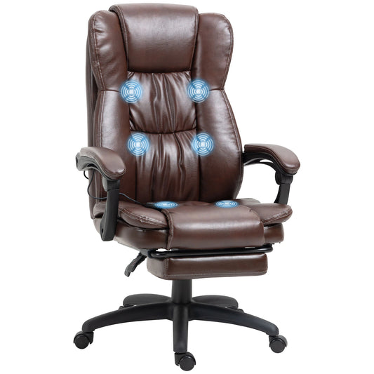 Ergonomic Massaging Vibrating Pu Leather Home Office Swivel Desk Rocking Chair