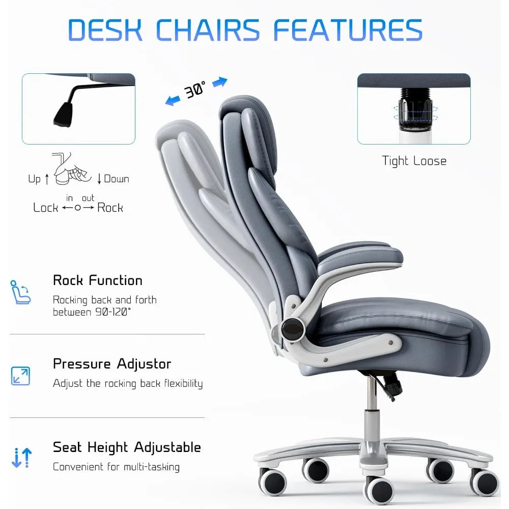 MKDK 400Lb Heavy Duty Ergonomic Office Chair With Flip Arms