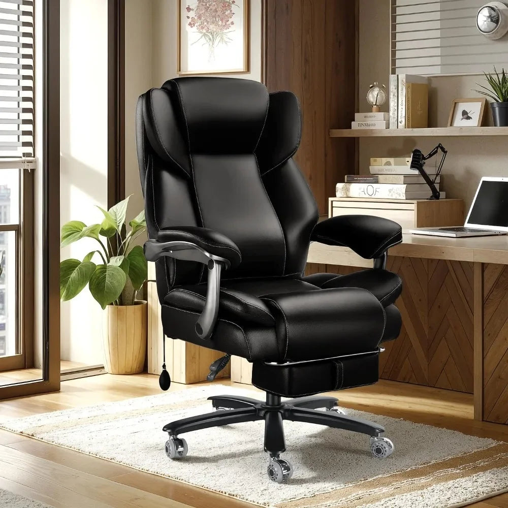HUANZHUANG Heavy Duty Office Chair With Footrest Lumbar