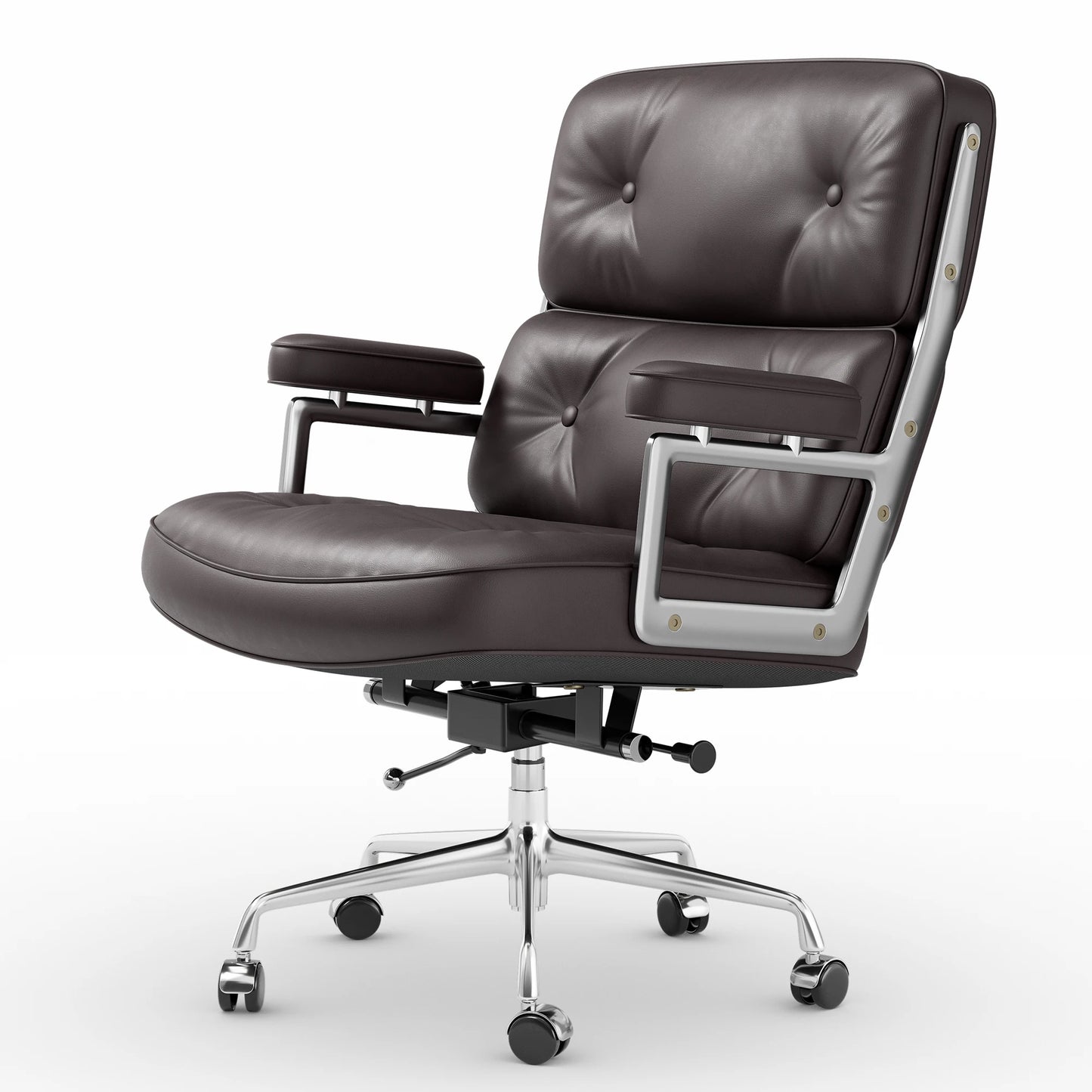 Furgle Genuine Leather Executive Office Chair With Ergonomic Backrest