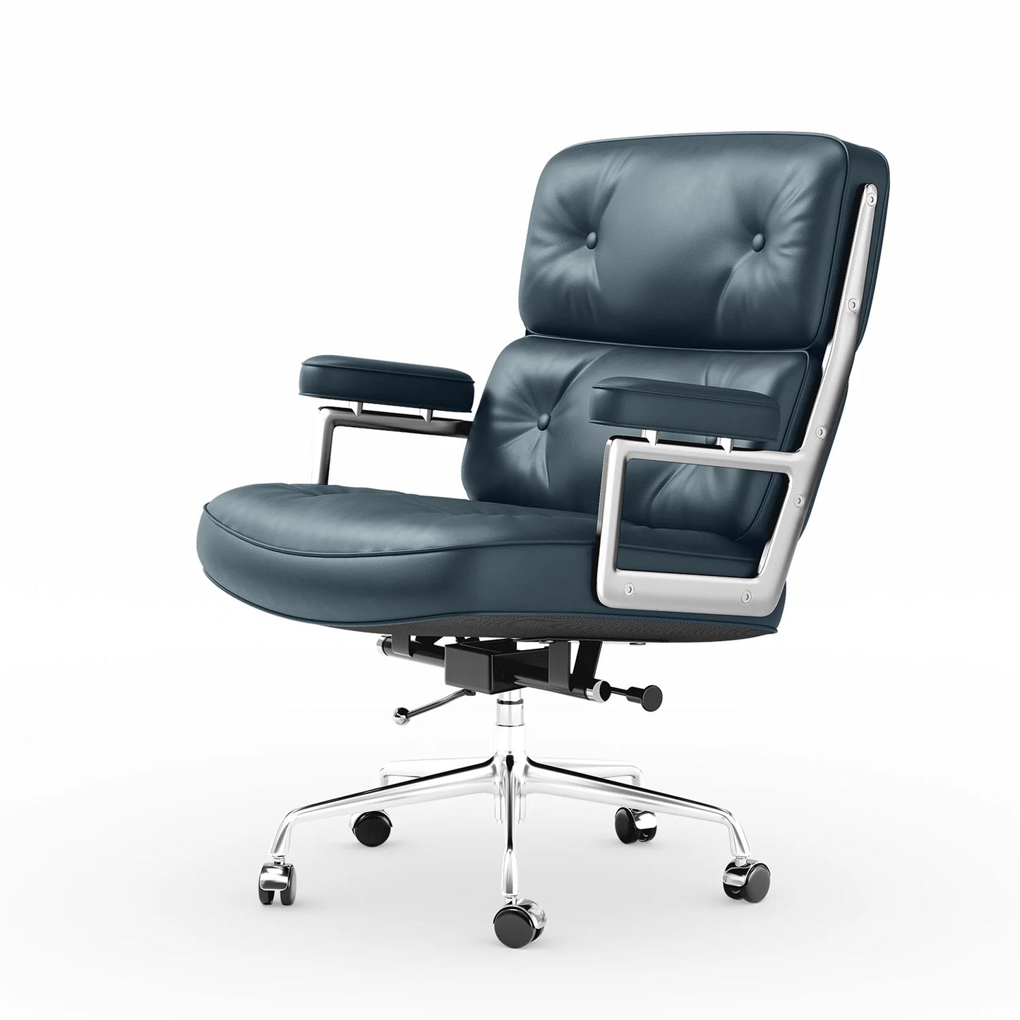 Furgle Mid Back Leather Office Chair With Armrests Pro
