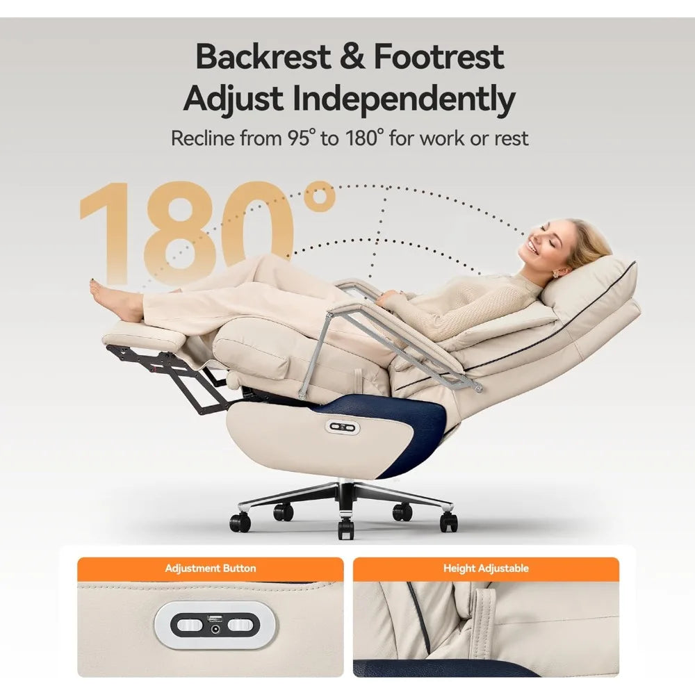 MKDK M80 Dual Motor Electric Executive Office Chair With Footrest