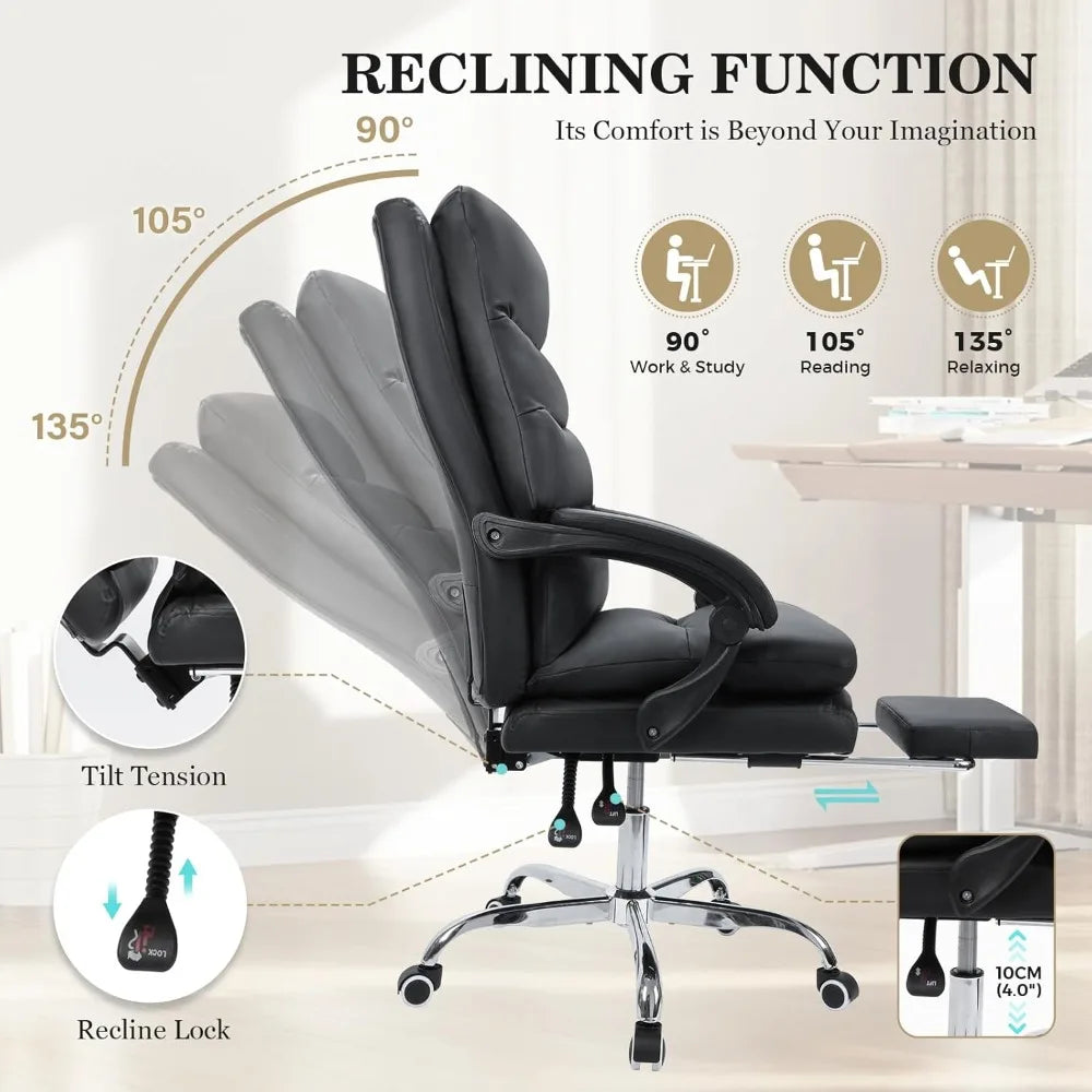 HUANZHUANG Ergonomic Big And Tall Office Chair With Pillow