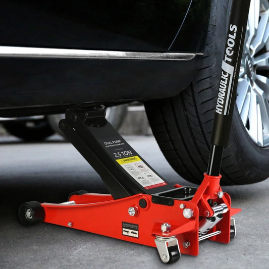 2.5 Ton Low Profile Hydraulic Jack with Dual Piston Fast Lift Pump Lifting Range 3.5 to 19.5 Inches
