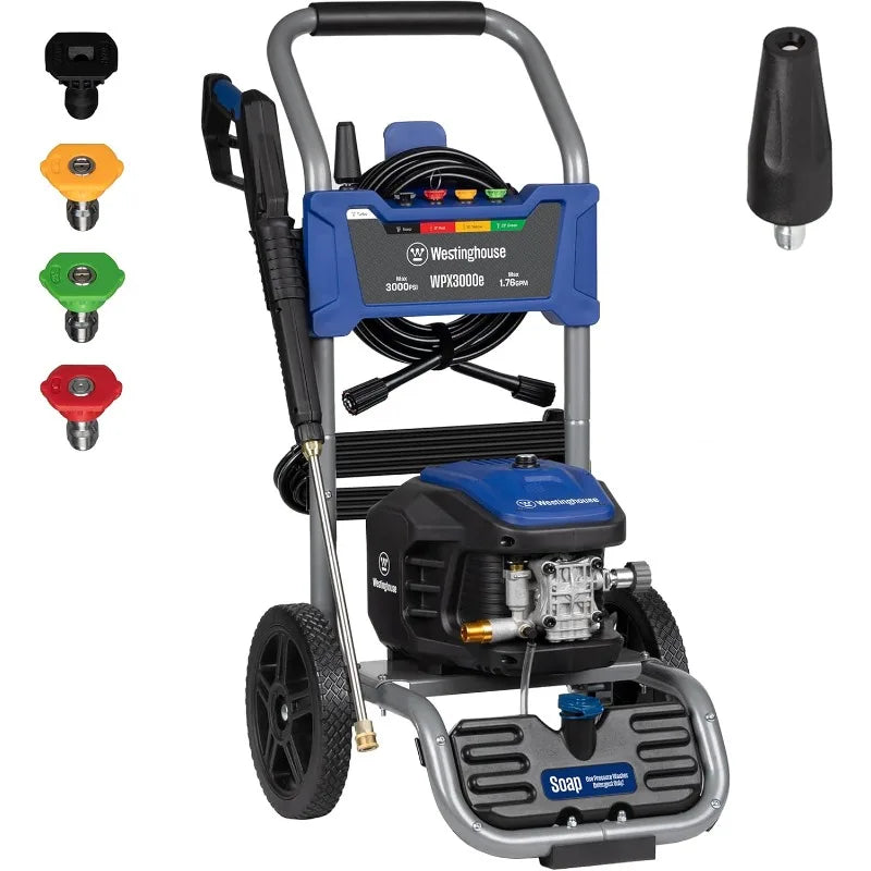 Westinghouse WPX3000e Electric Pressure Washer, 3000 Max PSI and 1.76 Max GPM, Induction Motor, Onboard Soap Tank