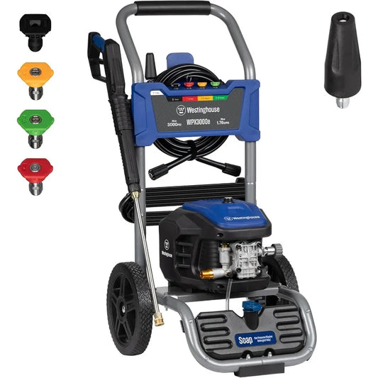 Westinghouse WPX3000e Electric Pressure Washer, 3000 Max PSI and 1.76 Max GPM, Induction Motor, Onboard Soap Tank