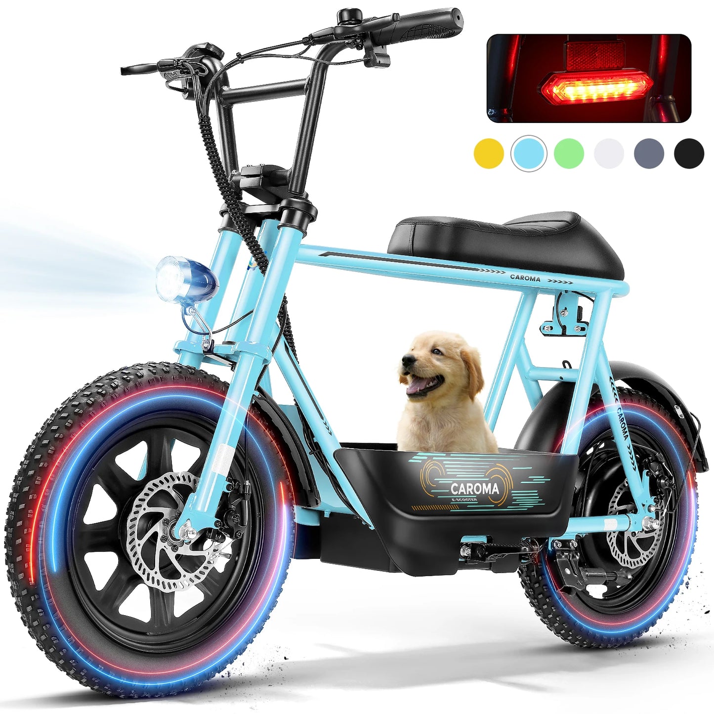 CAROMA Peak 819W Electric Scooter With Seat All Terrain