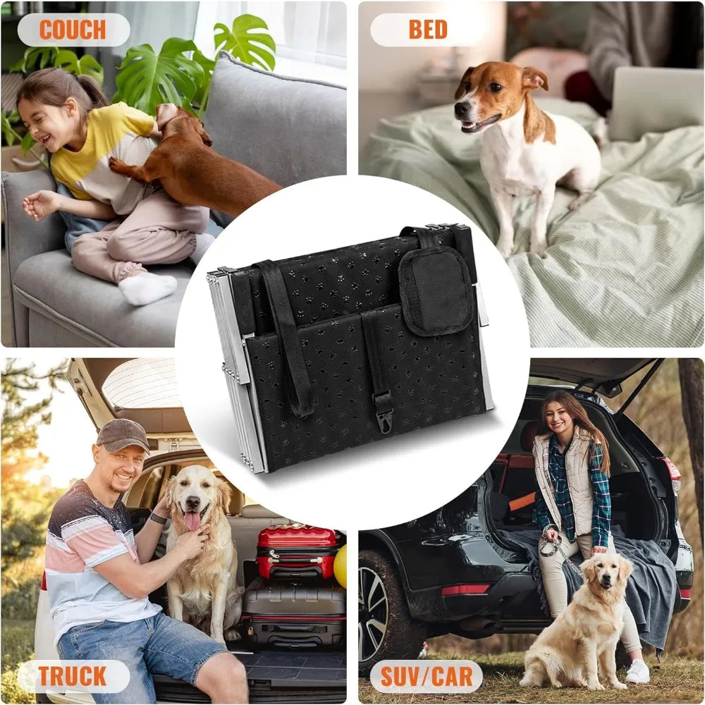Portable Dog Ramps For Large Dogs Non Slip Steps 200 Lbs