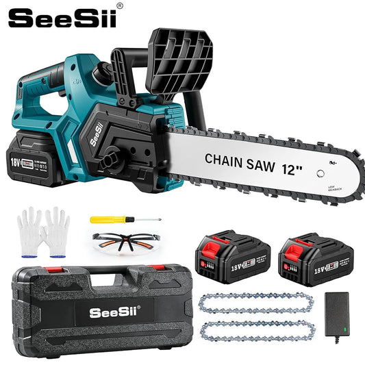 Cordless 12 Inch Brushless Chainsaw for Tree Cutting