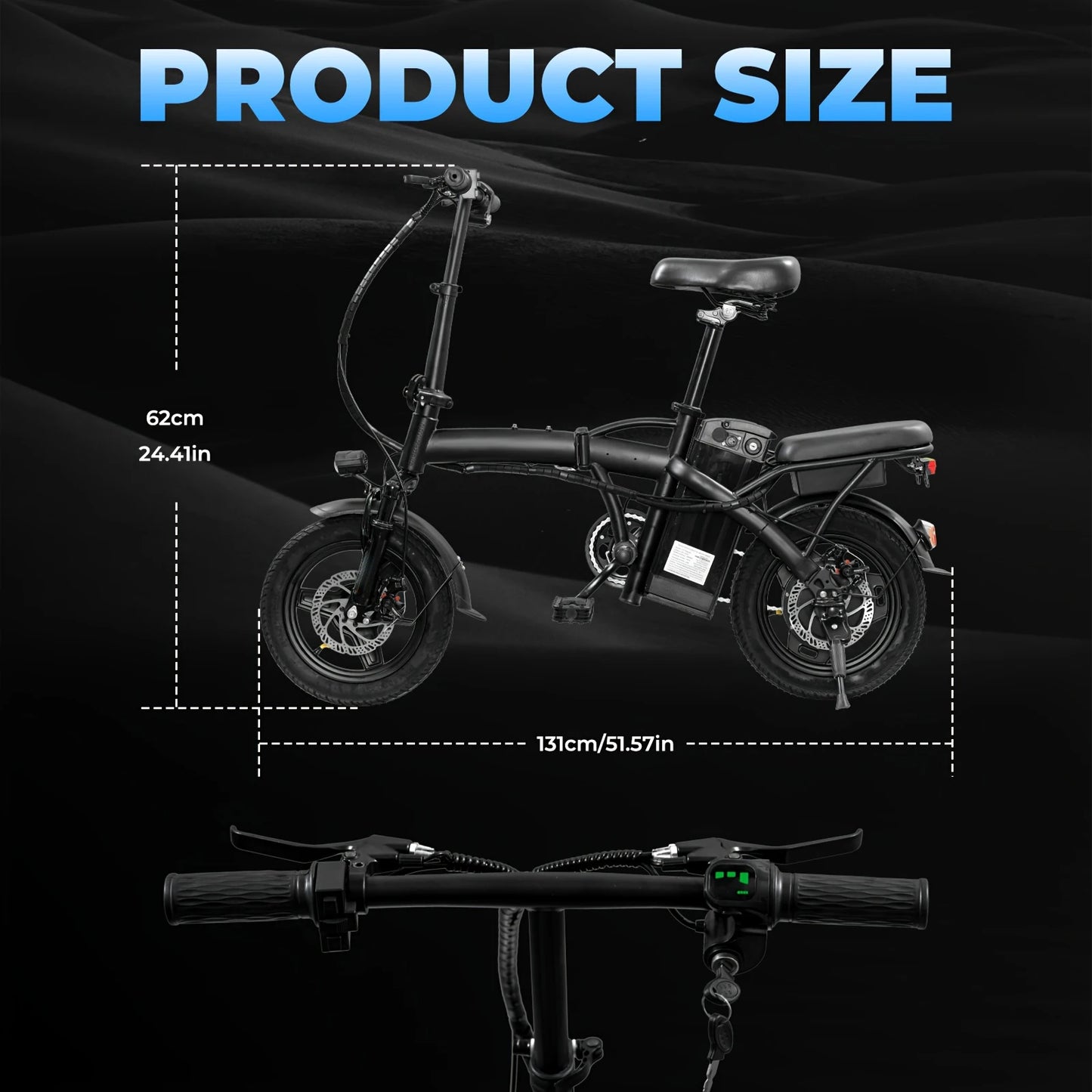 LELEKUAIFolded Folding Electric Bicycle T5-D Two Seat