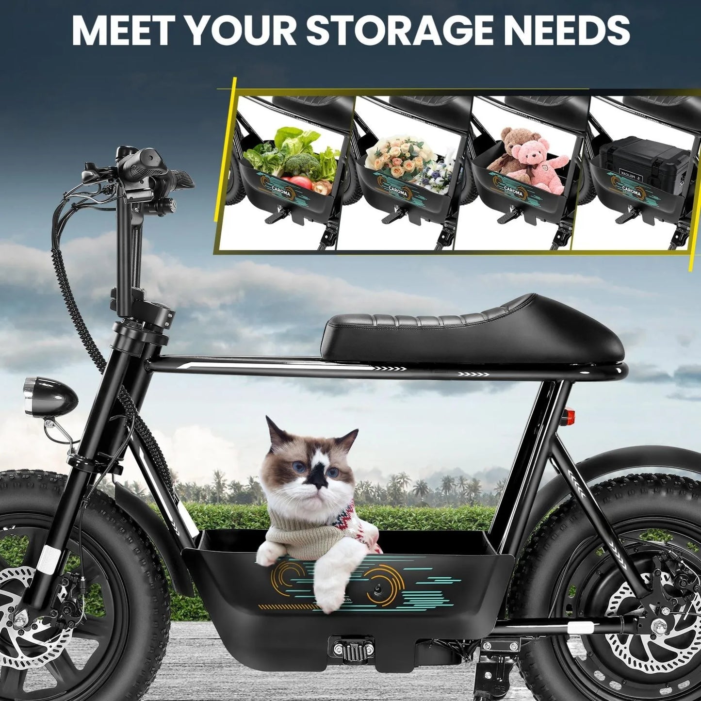 CAROMA Peak 819W Electric Scooter With Seat All Terrain