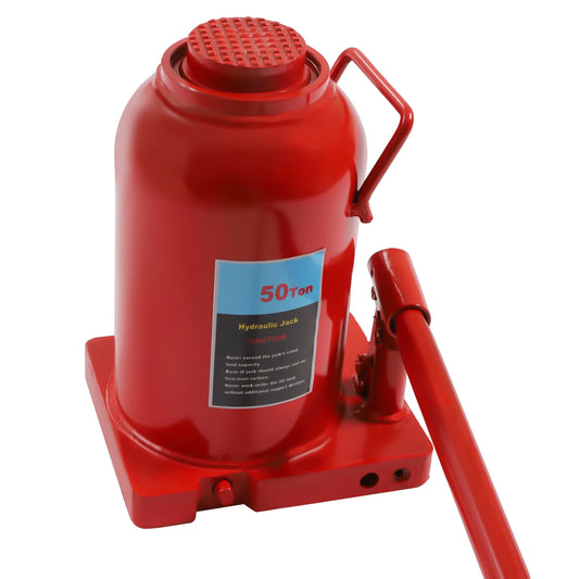 30/50 Ton Hydraulic Welded Bottle Jack Heavy Duty Red