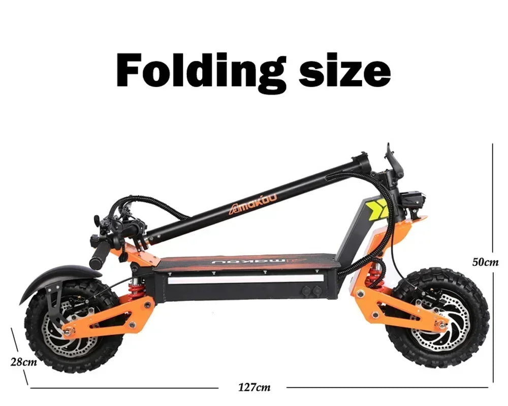 Off Road Electric Scooter 6000W Dual Motor Speed 100KMH