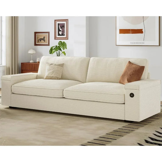 Modern Oversized Sofa with Storage and USB