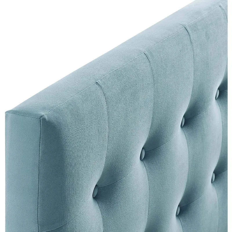 Modway Emily King Biscuit Tufted Performance Velvet Headboard Light Blue