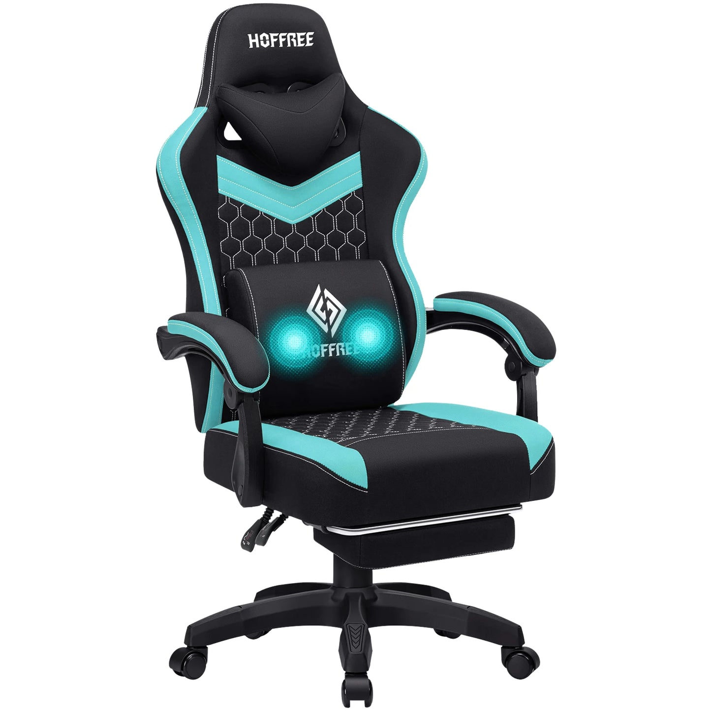 Ergonomic Office Chair With Footrest Bluetooth Massager