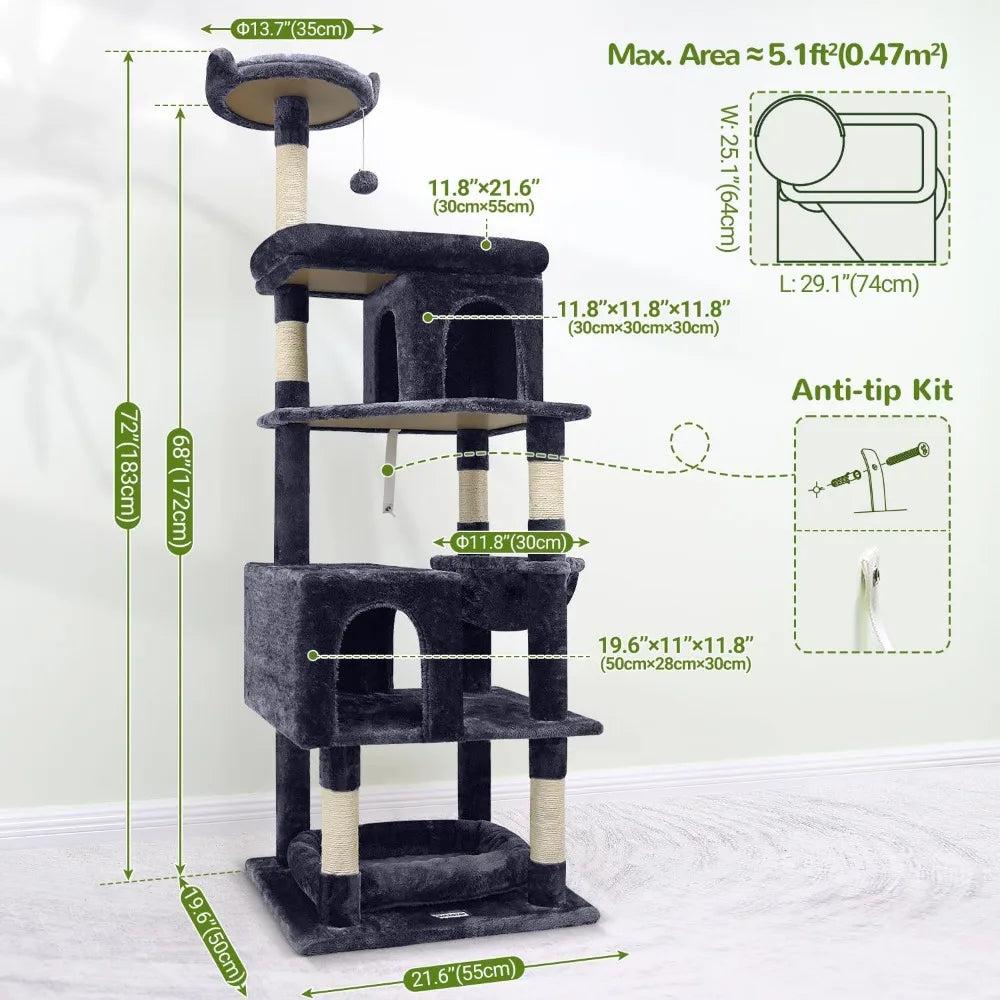 Heavy Duty Cat Tree For Large Cats Maine Coon Style Tower