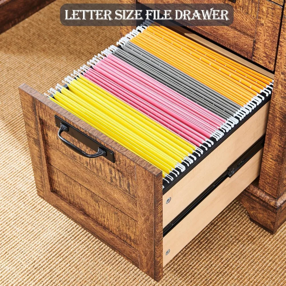 Barnwood Executive Desk With Hutch And Charging Station