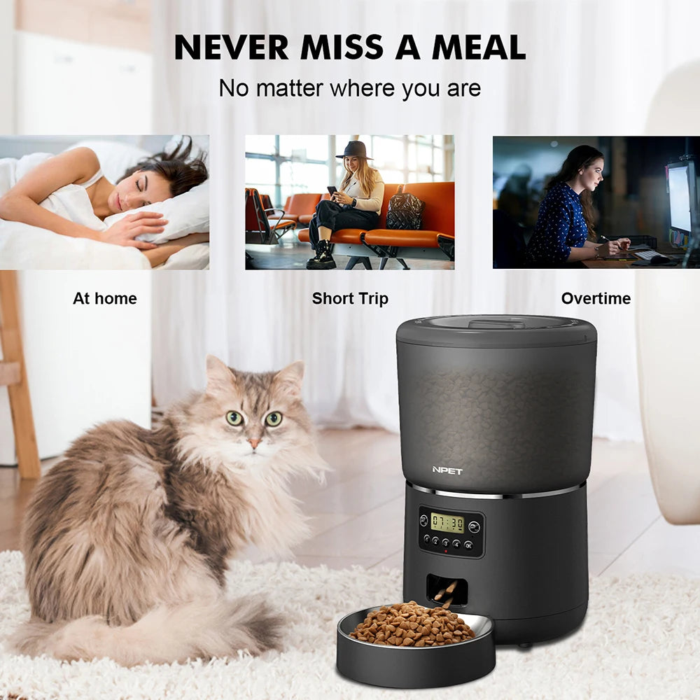 NPET Automatic Smart Pet Feeder for Cats and Dogs