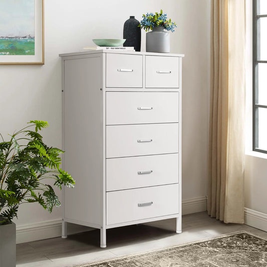 6 Drawer Storage Cabinet Dresser with steel frame