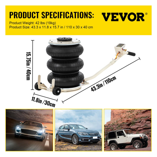 SucceBuy Pneumatic Air Jack Lifter For Cars And Trucks