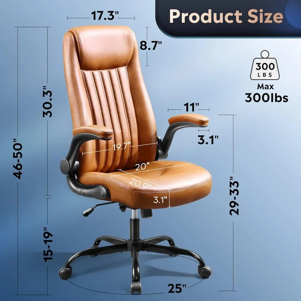 Ergonomic High Back Office Chair With Adjustable Armrests